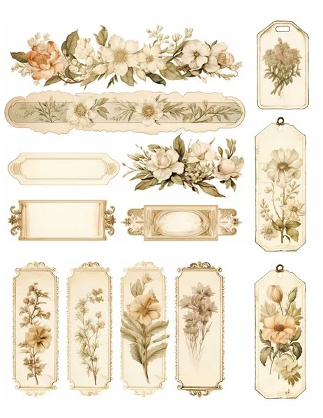 Flower borders, labels and slim tags