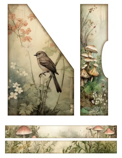 Diagonal pocket, tall tag and mushroom strips