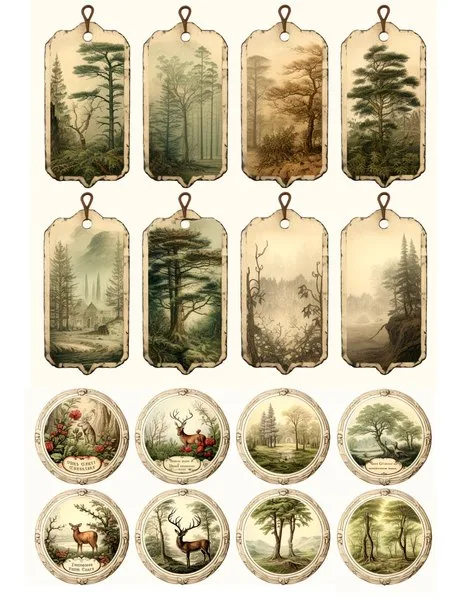Tree tags and round stickers