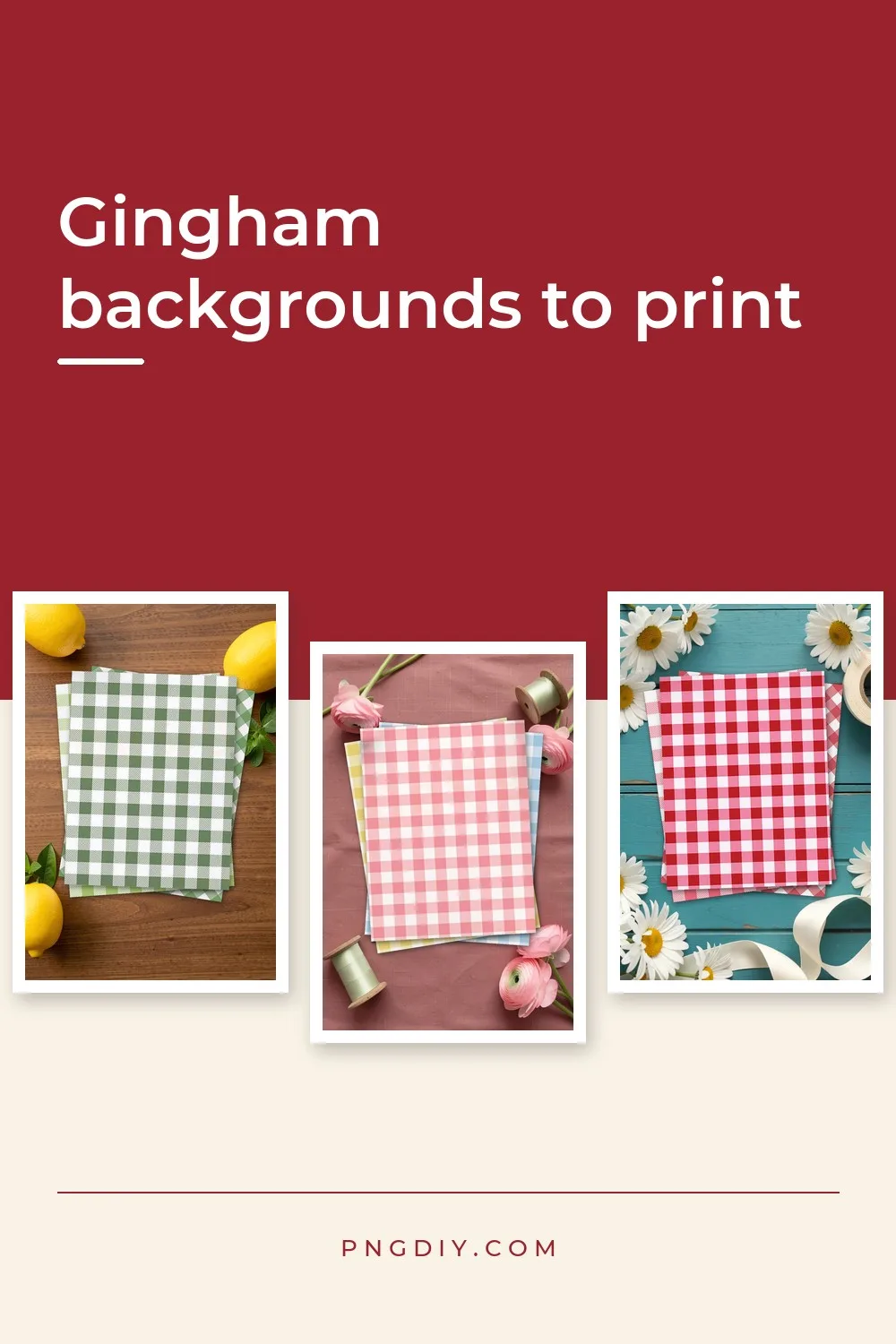 48 Gingham Backgrounds to Print for Scrapbook Pages