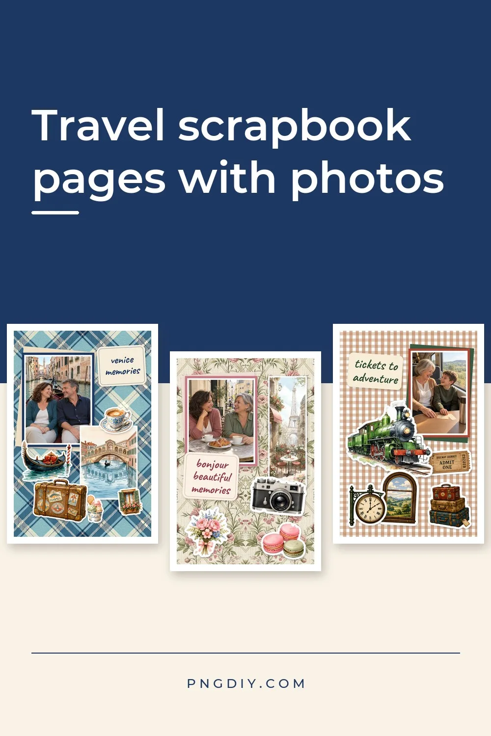 Travel Scrapbook Pages: 6 Layouts with Photos to Copy