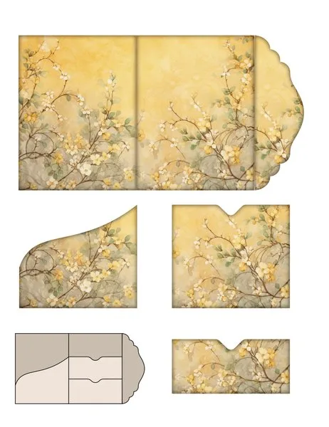 Floral envelope and small pockets